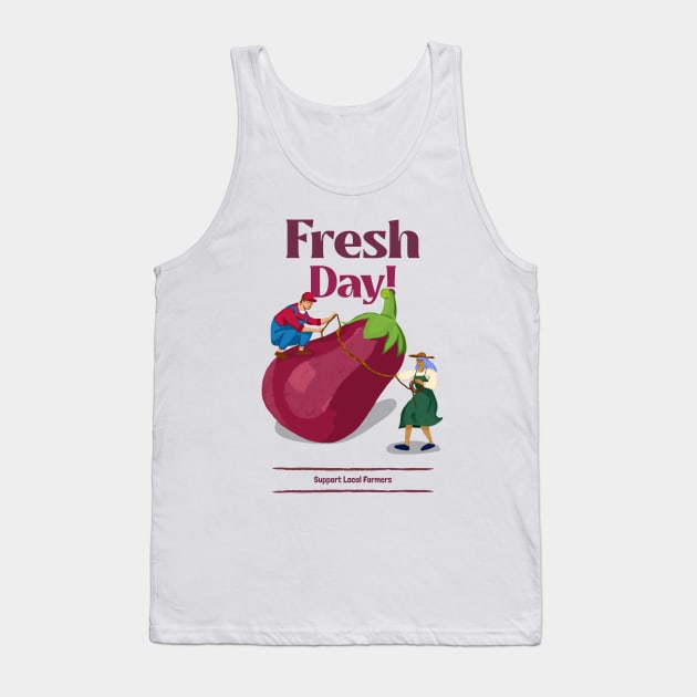 Farmers Market Buy Local Small Farmer Tank Top by Tip Top Tee's